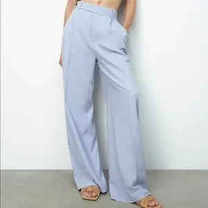 パンツ zara wide slacks Rare! Zara Wide Leg Palazzo Button Side Oversized Chinos